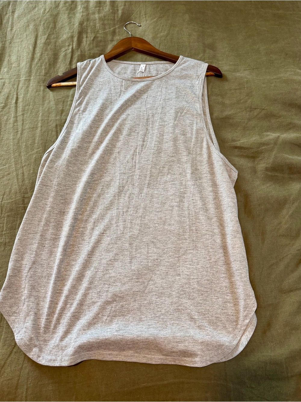 Light Gray Sleeveless Tunic Top